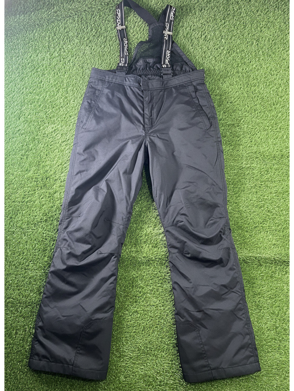 Vintage Spyder Men's Black Insulated Snow Pants with Suspenders XXL